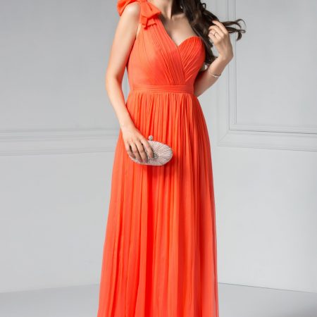 Rochie Ginette Harald corai lunga din matase naturala 4